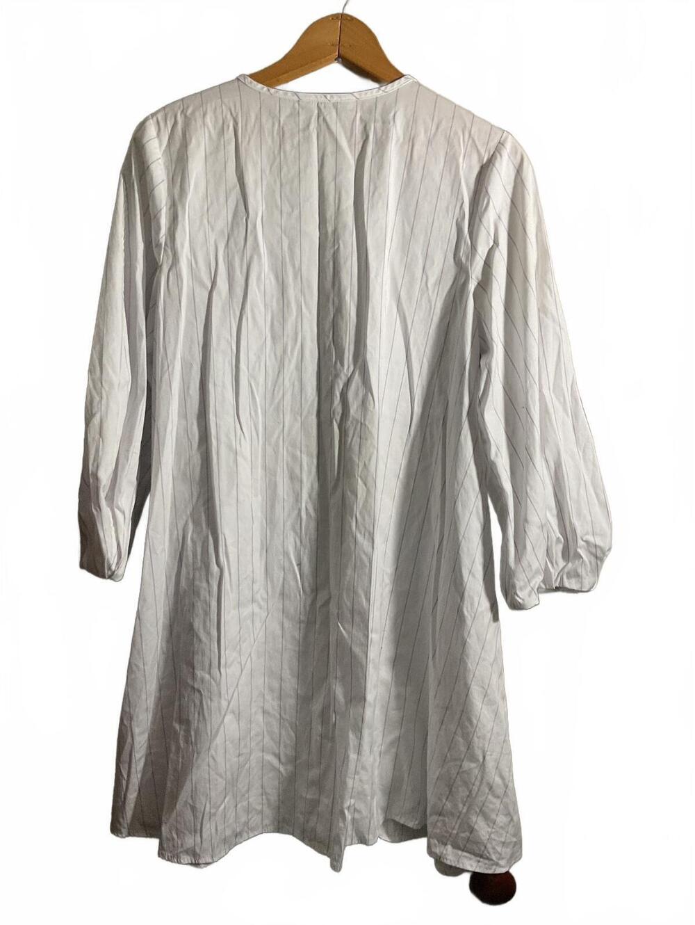 BR XS White and Lavender Cotton Striped Shirt Dress - Picture 9 of 10